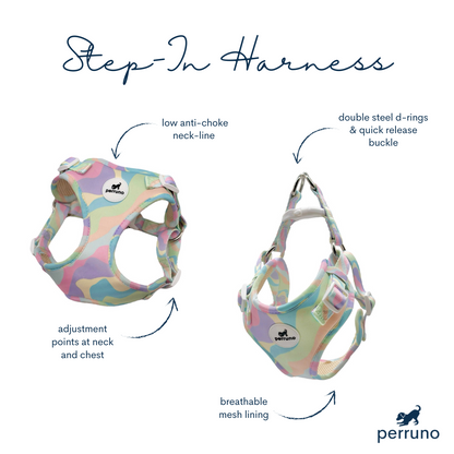 Harness & Leash Set - Pastel Swirl